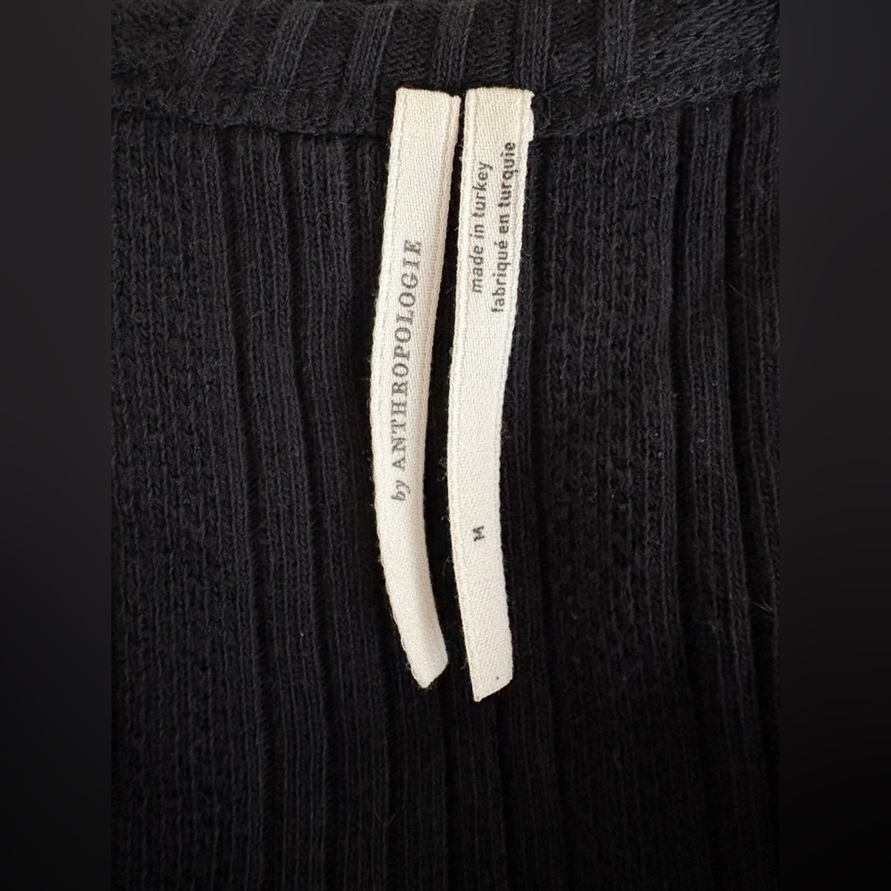 Anthropologie Black Ribbed Camisole size medium - Picture 4 of 5